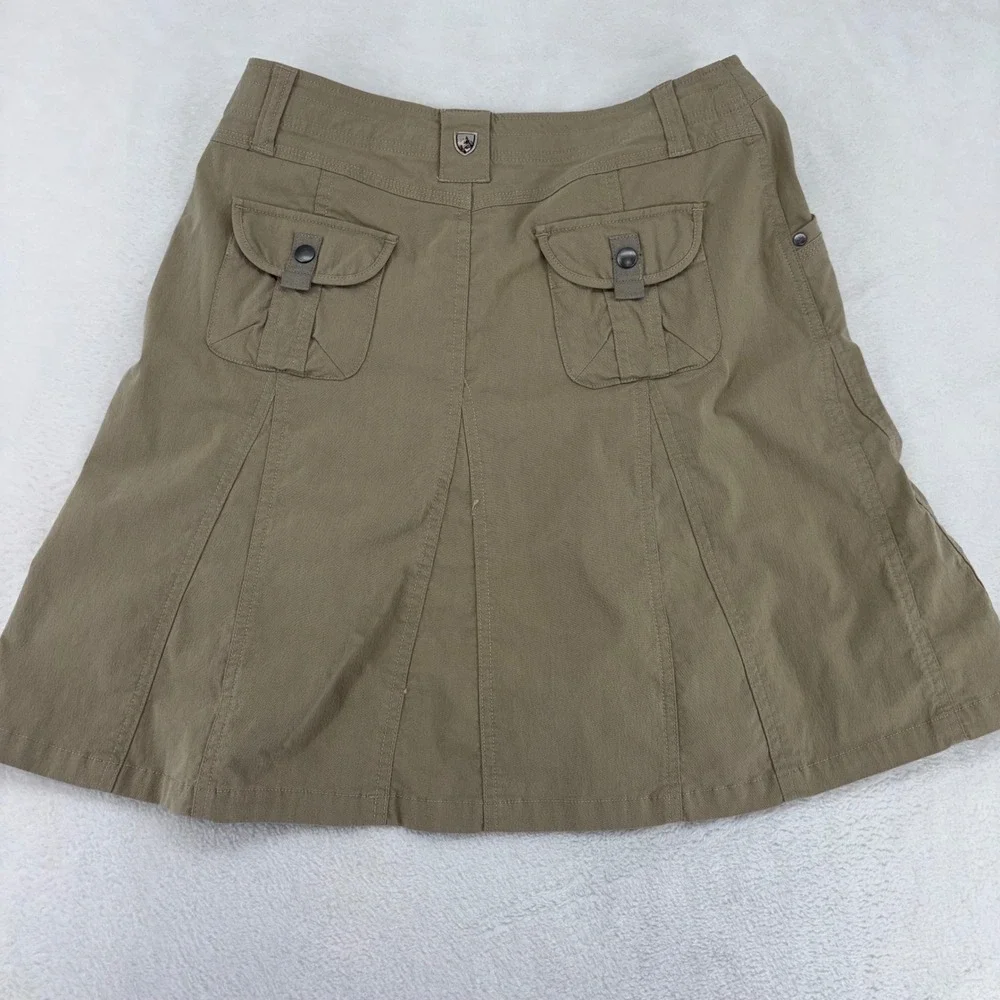 Kuhl Splash Skirt Womens 6 Khaki Tan A-Line Hiking Outdoor Utility Mini Skirt - Picture 2 of 11